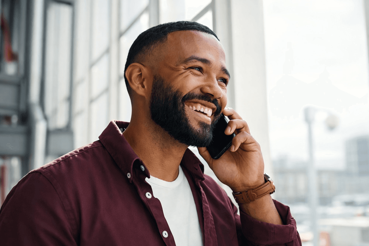 Business professional on a call