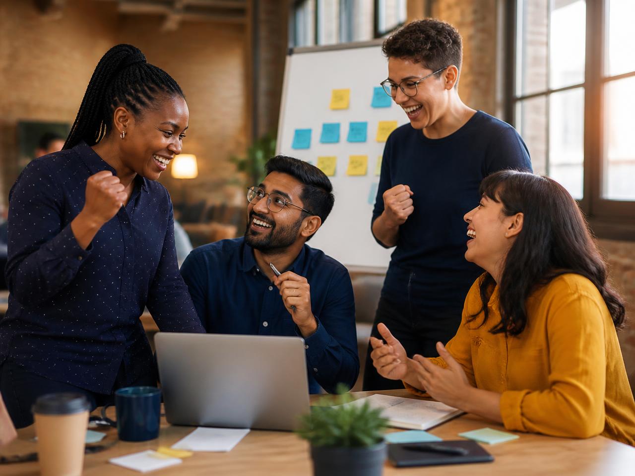 Small business owners and founders working together in a shared workspace